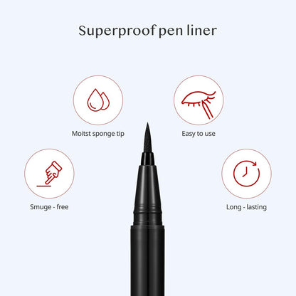 CLIO PROFESSIONAL Superproof Pen Liquid Eyeliner – Precision Tip, Waterproof, 001 BLACK (NEW)