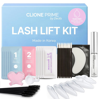 CLIONE PRIME Korean Lash Lift Kit – 5 At-Home Lash Perm Sets with Upgraded Glue