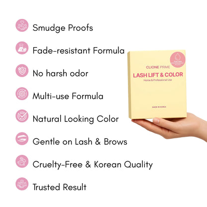 CLIONE PRIME Korean At-Home Lash Lift & Brow Lamination Kit – Brown Color