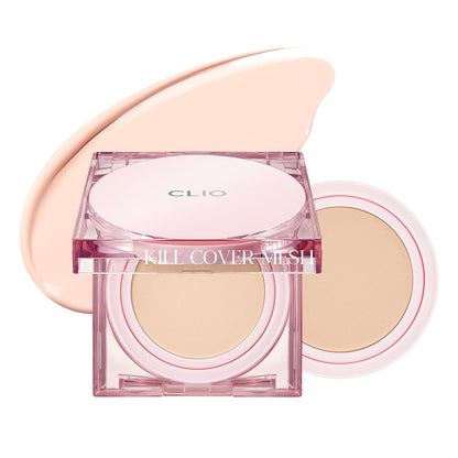 CLIO Kill Cover Mesh Glow Cushion Foundation – Refill Included, 21C Lingerie, Glass Skin Glow