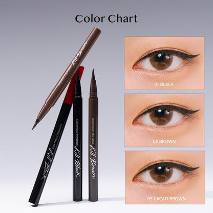 CLIO PROFESSIONAL Superproof Pen Liquid Eyeliner – Precision Tip, Smudge-Resistant, Long-Lasting Color (002 Brown NEW)