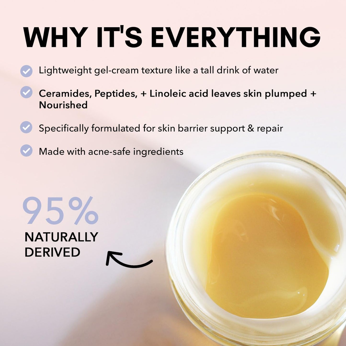 Clover Balancing Water Balm | Lightweight Gel-Cream for Sensitive Skin | Ceramides, Peptides & Linoleic Acid | Vegan & Cruelty-Free 60 ml