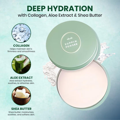 Club Suppin Translucent Pressed Powder — Hydration, 24H Skincare Finish