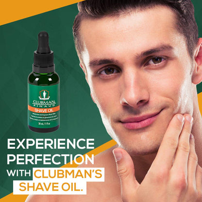 Clubman Pinaud Pre Shave Oil – Barber Quality Shaving Oil and Beard Hydration (2 Pack)