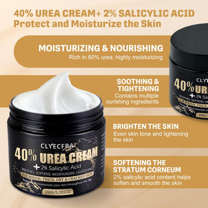 Clyecfra 40% Urea Cream with 2% Salicylic Acid – Deep Hydration for Dry Skin (150g)