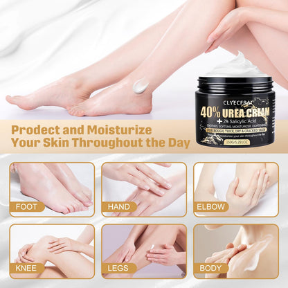 Clyecfra 40% Urea Cream with 2% Salicylic Acid – Deep Hydration for Dry Skin (150g)