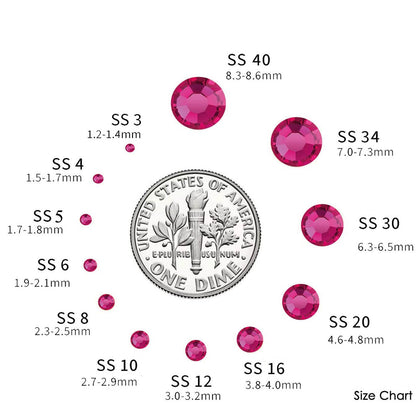 CMBYN 8000pcs Hotfix Rhinestones Kit – Rose Flatback, 6 Sizes SS3-SS12, Wax Pencil Included