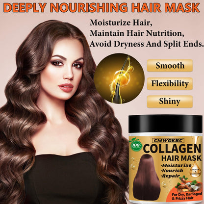CMWGKBC Collagen & Keratin Hair Mask for Damaged Hair | Deep Hydration for All Hair Types
