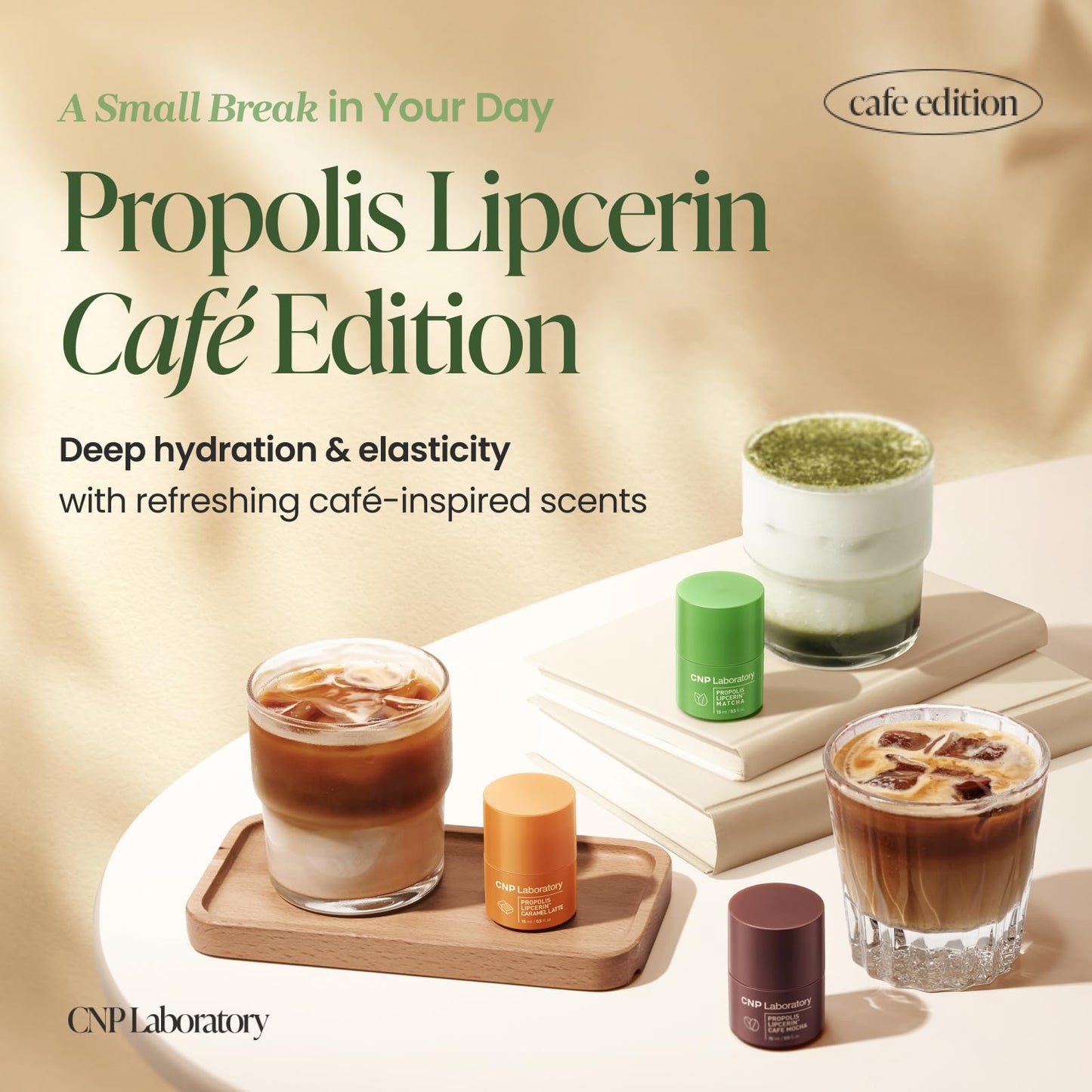 CNP Café Lip Butter Propolis Lipcerin 07 Matcha | 12h Hydration Lip Balm & Mask
