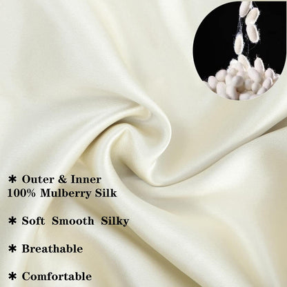 Cocheng 100% Mulberry Silk Bonnet for Sleeping — Double-Layer, 19 Momme, Navy