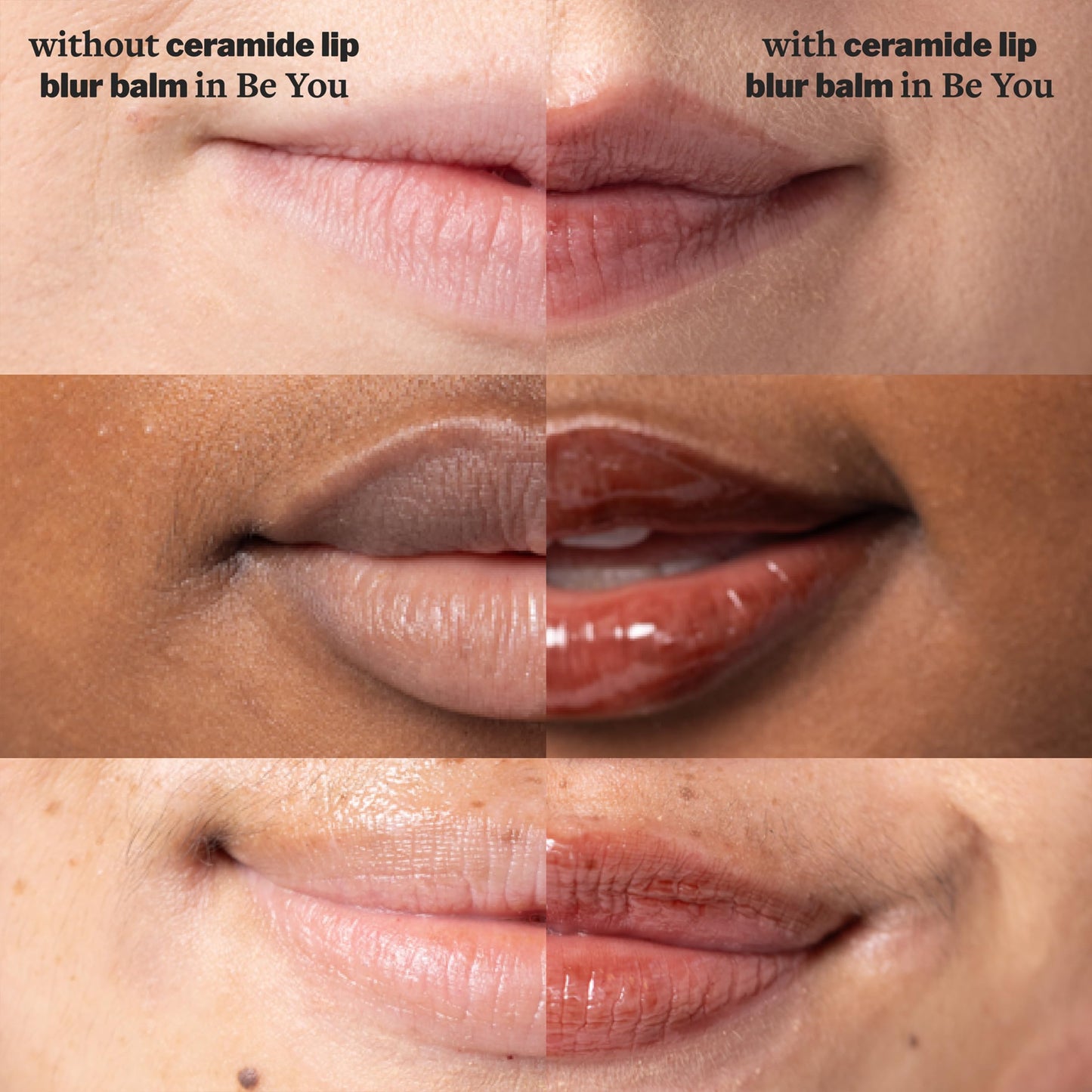 Cocokind Ceramide Lip Blur Balm Be You - Hydrating, Fragrance-Free Lip Care (3 Pack)
