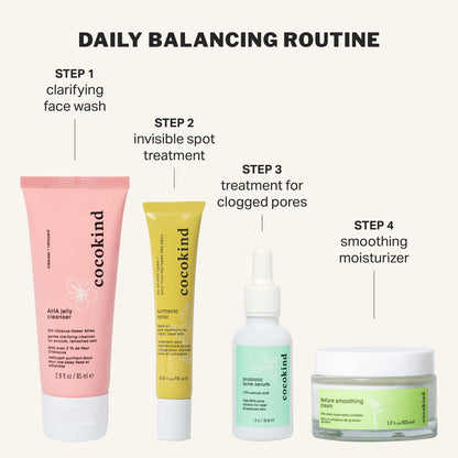 Cocokind Postbiotic Acne Serum & BHA Liquid Exfoliant – Exfoliate, Hydrate, Brighten