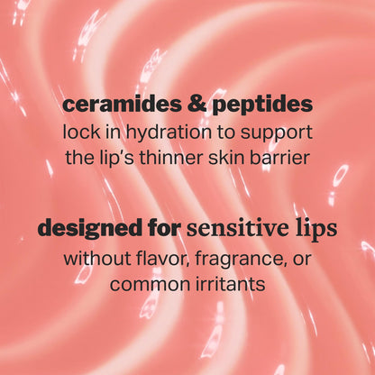 Cocokind Ceramide Lip Blur Balm Be Kind - Coral Pink Hydrating Lip Balm with Ceramides & Peptides | Sensitive Lips, 6-Pack