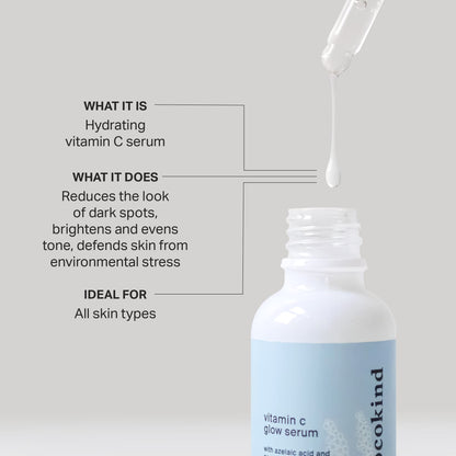 Cocokind Vitamin C Glow Serum with Azelaic Acid & Sea Grape Caviar for Bright, Even Skin | 1 fl oz