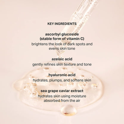 Cocokind Vitamin C Glow Serum with Azelaic Acid & Sea Grape Caviar for Bright, Even Skin | 1 fl oz