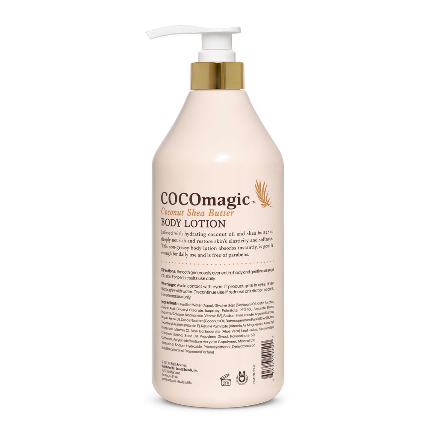 Cocomagic Coconut Shea Butter Body Lotion | Deep Hydration, Non-Greasy Formula (32 oz) | Paraben-Free
