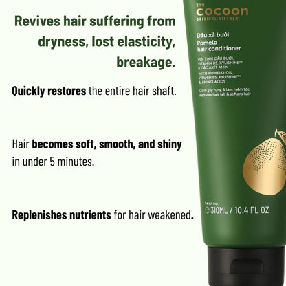 COCOONORIGINAL Pomelo Shampoo & Conditioner Bundle – Sulfate-Free, Vegan Care for Thinning, Damaged, Color-Treated Hair