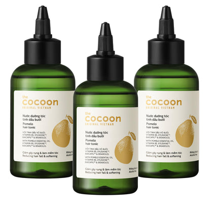 Cocoon Pomelo Hair Tonic – Vegan Scalp Serum for Thinning & Damaged Hair | COCOONORIGINAL (4.73 fl oz per bottle, 3 Boxes)