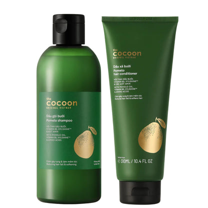 COCOONORIGINAL Pomelo Shampoo & Conditioner Bundle – Sulfate-Free, Vegan Care for Thinning, Damaged, Color-Treated Hair