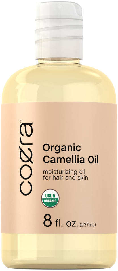 Coera Camellia Seed Oil Organic | 8 fl oz Moisturizing Hair & Skin Oil | Free of Parabens, SLS & Fragrances