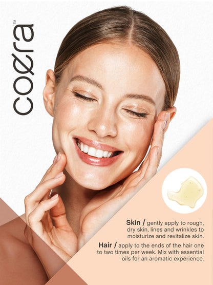 Coera Camellia Seed Oil Organic | 8 fl oz Moisturizing Hair & Skin Oil | Free of Parabens, SLS & Fragrances