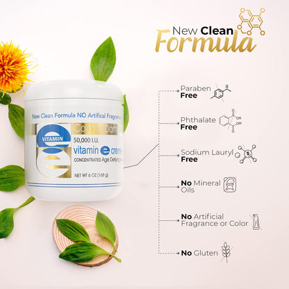 Colonial Dames High Potency 50,000 IU Vitamin E Moisturizer | Hydration for Dry Skin & Fine Lines