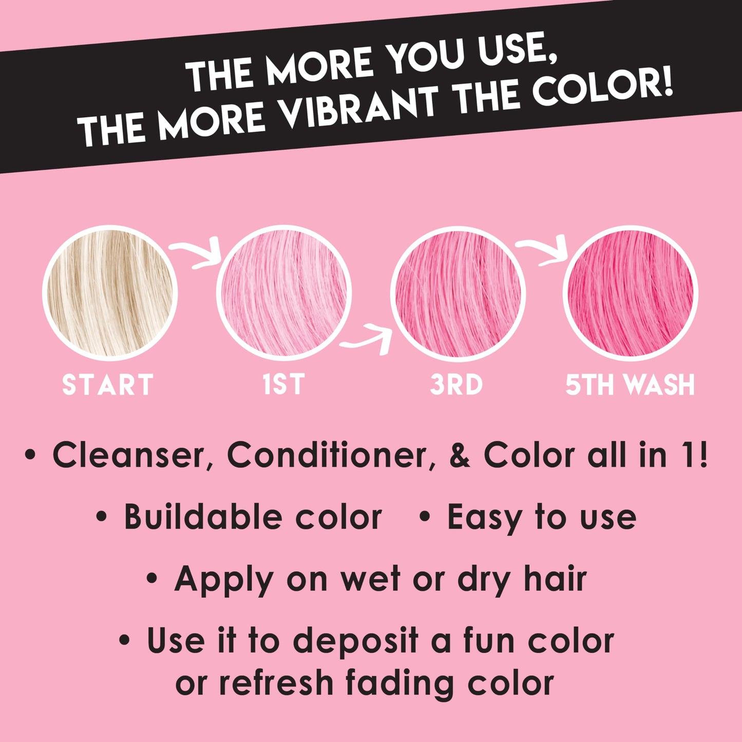 Color Lux Blush Color Cleansing Conditioner - 3-in-1 Color Depositing, Vegan & Sulfate-Free (8.25 oz)