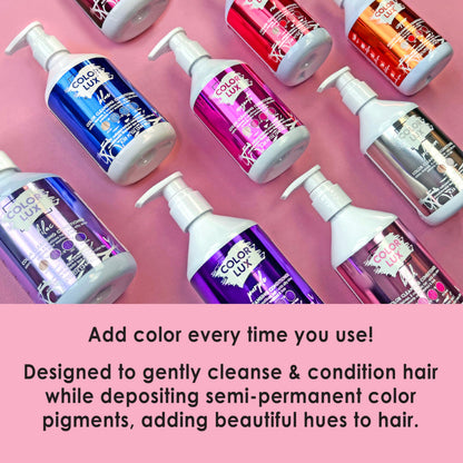 Color Lux Blush Color Cleansing Conditioner - 3-in-1 Color Depositing, Vegan & Sulfate-Free (8.25 oz)