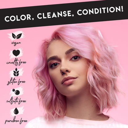 Color Lux Blush Color Cleansing Conditioner - 3-in-1 Color Depositing, Vegan & Sulfate-Free (8.25 oz)