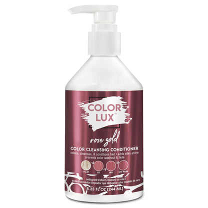 Color Lux Rose Gold Color Cleansing Conditioner – 3-in-1 Color Depositing, Vegan, Sulfate-Free, 8.25 oz