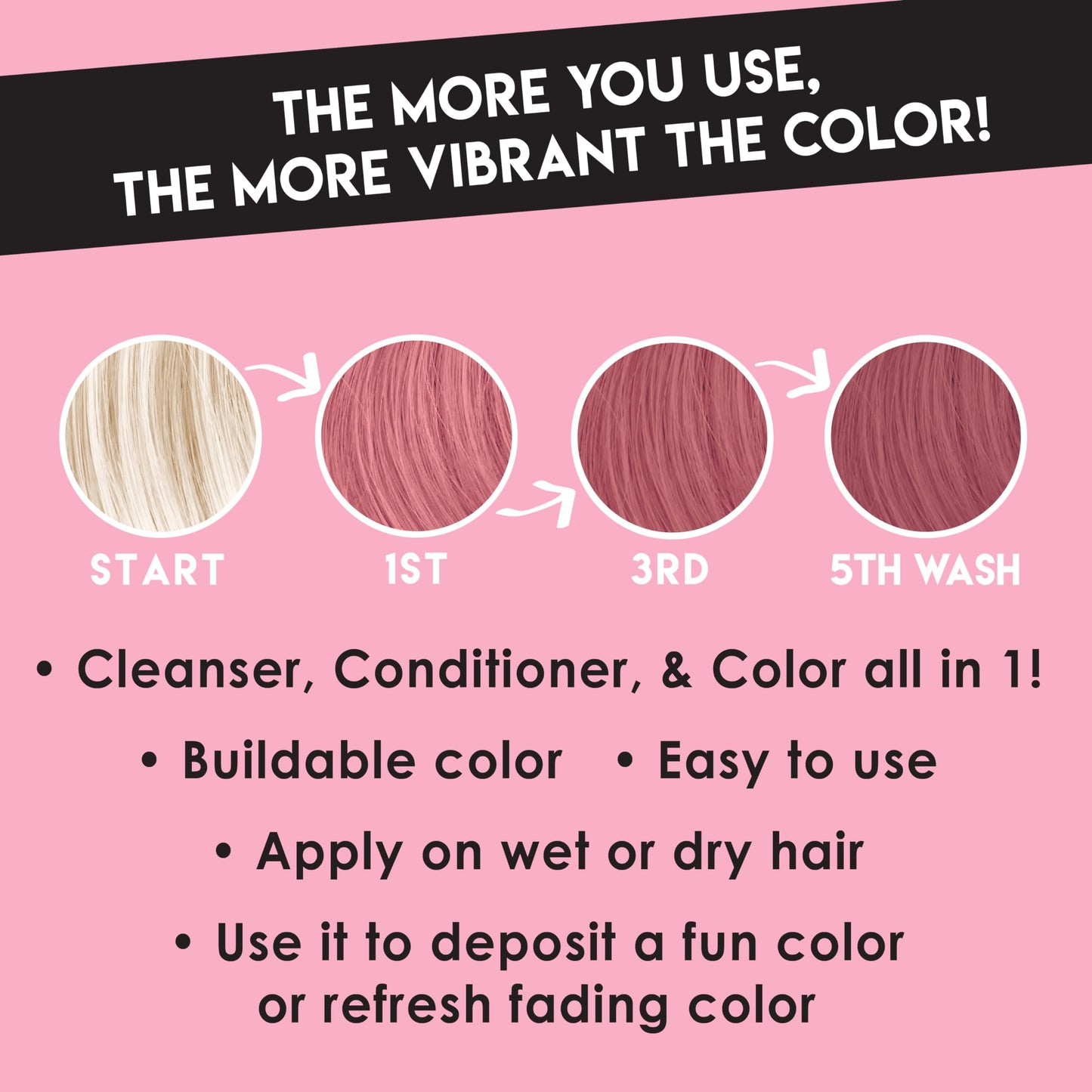 Color Lux Rose Gold Color Cleansing Conditioner – 3-in-1 Color Depositing, Vegan, Sulfate-Free, 8.25 oz