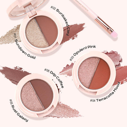 Color Nymph 6-Color Eyeshadow Palette — Travel-Size, Matte & Shimmer