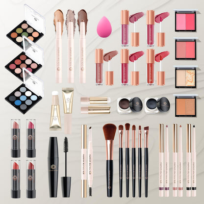 Color Nymph Professional Makeup Set for Teens & Women – Train Case Included