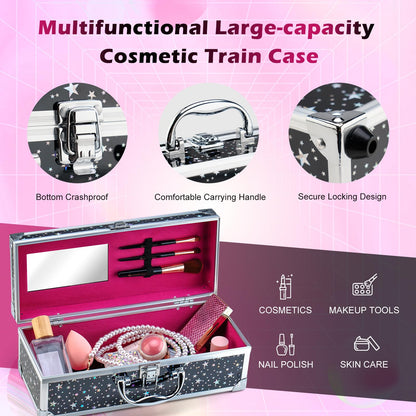 Color Nymph Teen Makeup Kit – All-in-One Beginner Set in Starry Black Train Case