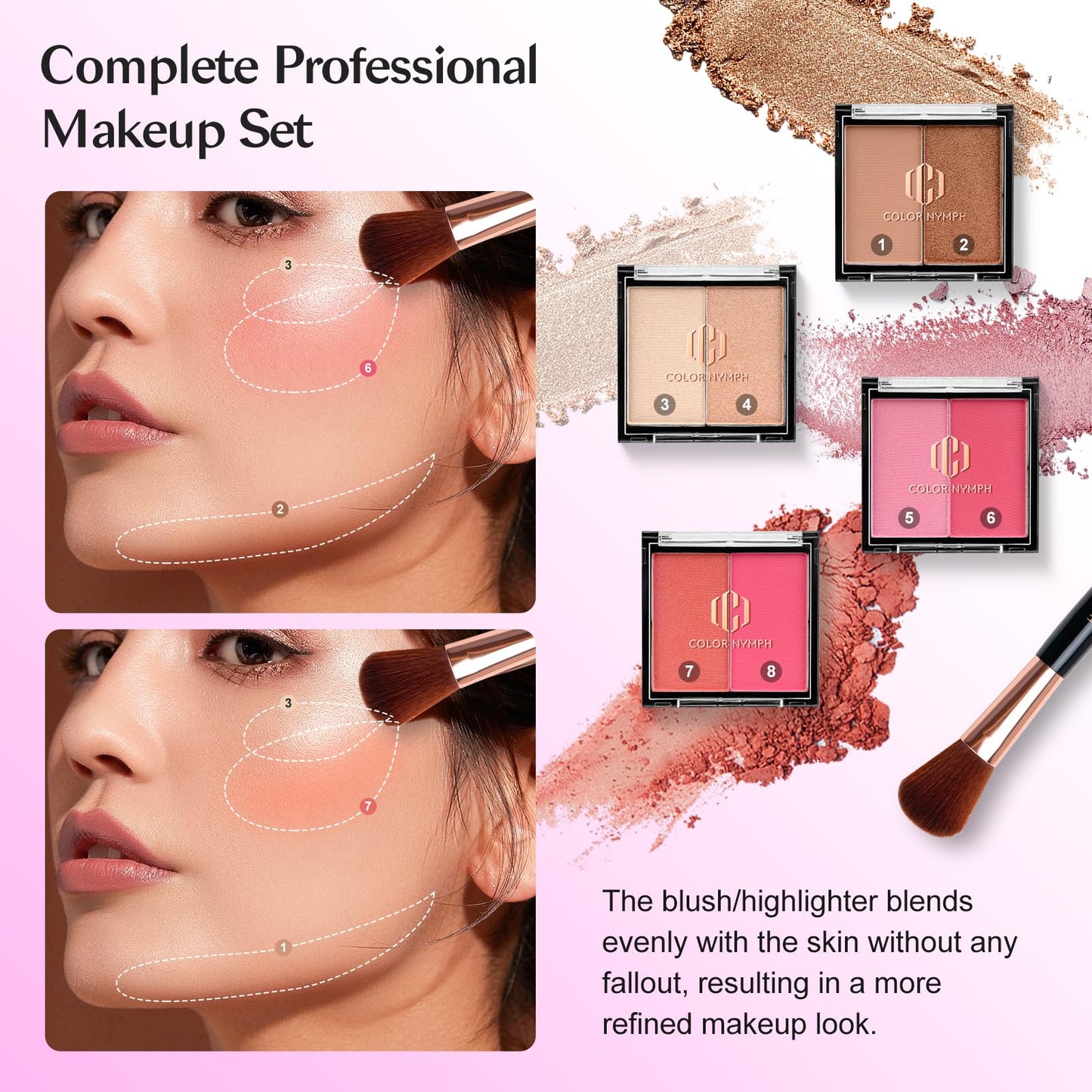 Color Nymph All-in-One Makeup Kit for Teens – 36 Eyeshadows + Train Case