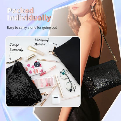 Color Nymph Teen Girls Makeup Kit — All-In-One 9-Color Eyeshadow Palette, Liquid Blush, Lip Glaze & Sequin Bag