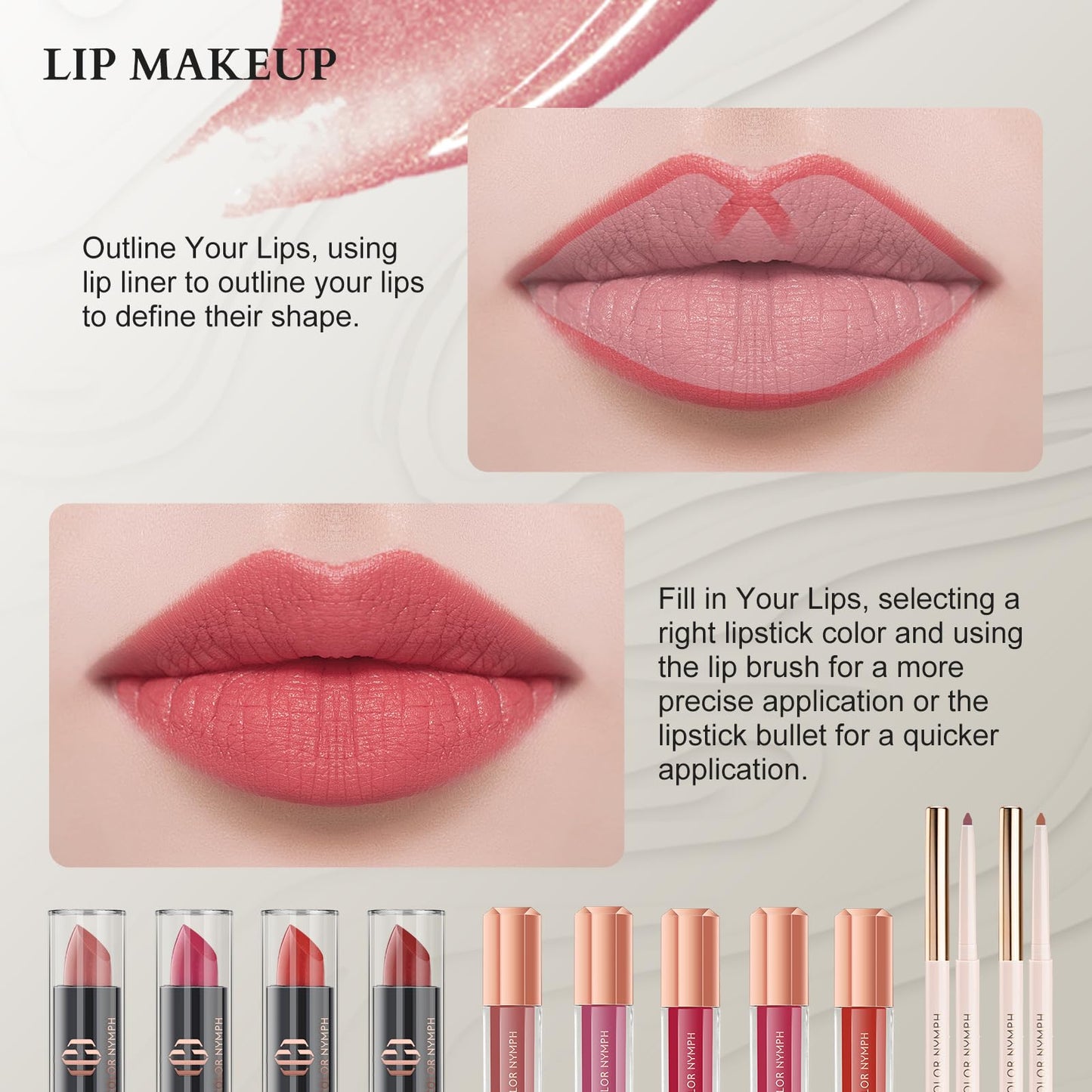 Color Nymph Professional Makeup Set for Teens & Women – Train Case Included