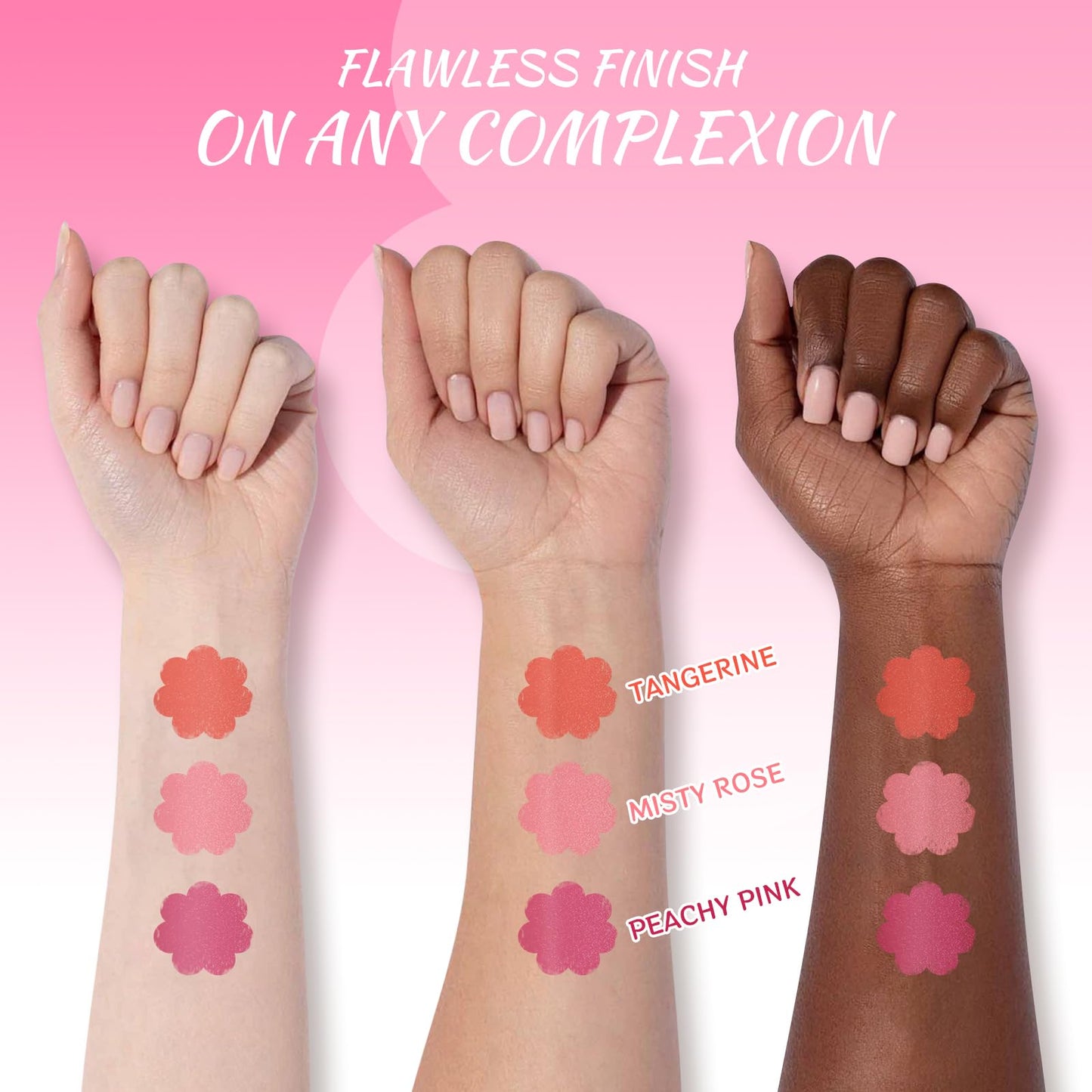 Color Nymph Liquid Blush Trio – Hydrating, Long-Lasting Stamp Blush for Cheeks & Lips