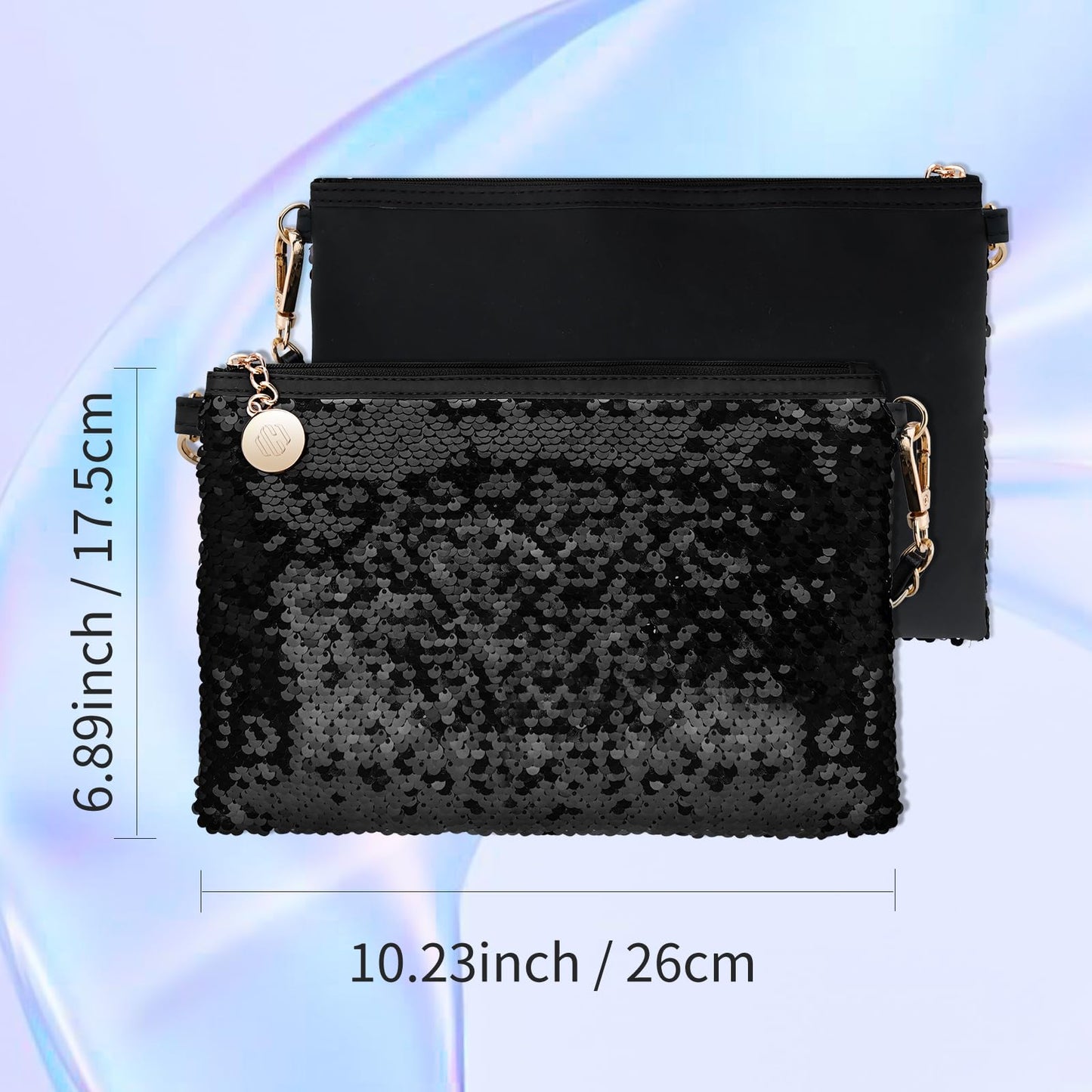 Color Nymph Teen Girls Makeup Kit — All-In-One 9-Color Eyeshadow Palette, Liquid Blush, Lip Glaze & Sequin Bag
