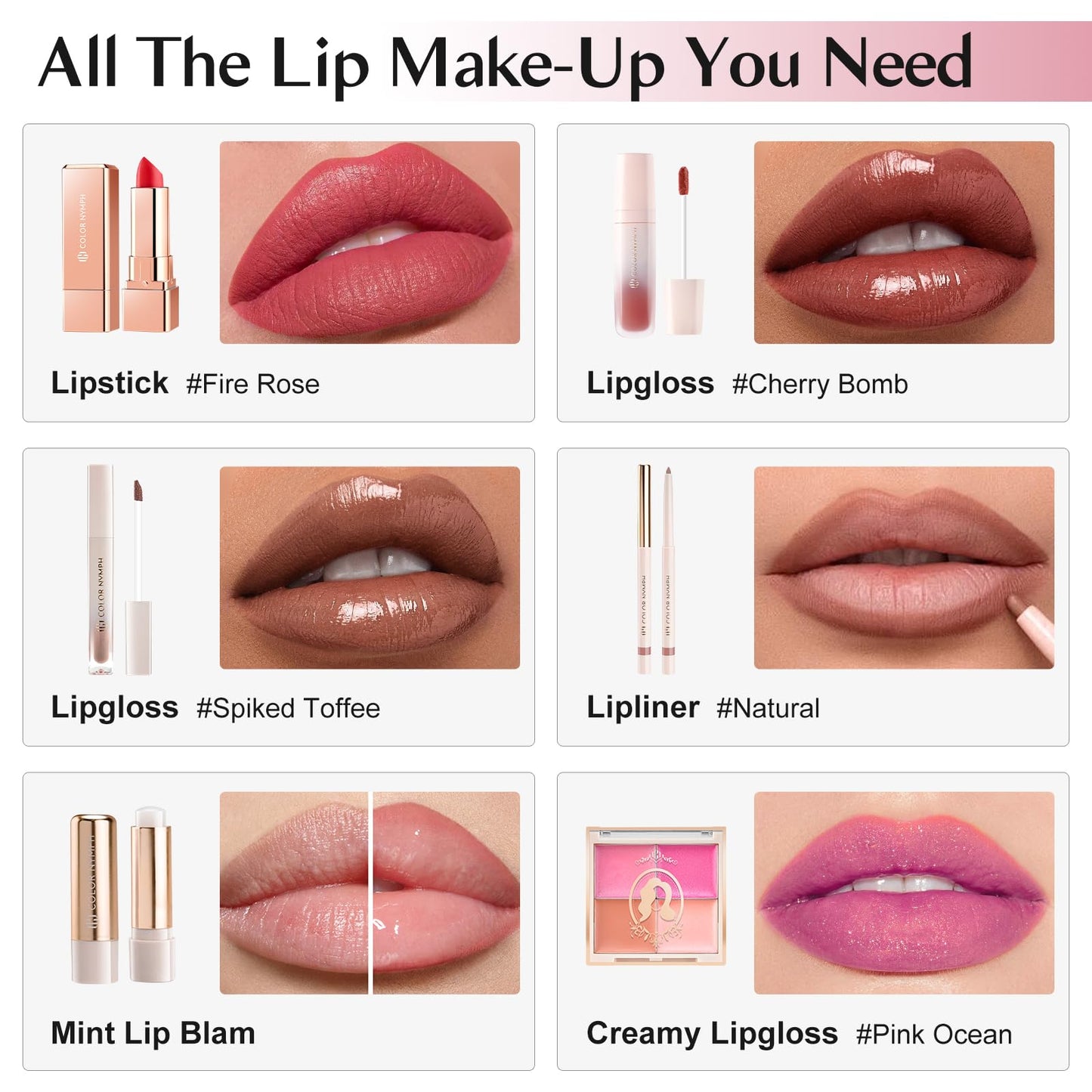 Color Nymph Mysterious Teens Makeup Kit – All-In-One Beginner Set in Pink Train Case