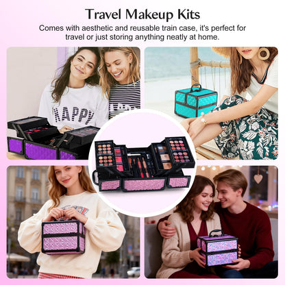 Color Nymph All-in-One Makeup Kit for Teens – 36 Eyeshadows + Train Case