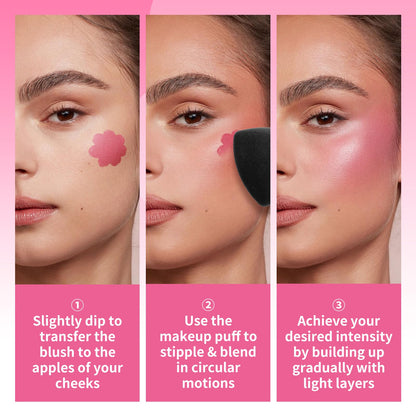 Color Nymph Liquid Blush Trio – Hydrating, Long-Lasting Stamp Blush for Cheeks & Lips