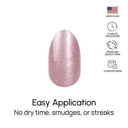 Color Street Princess Cut Nail Strips – Rose Gold Shimmer, Easy Peel, Real Polish