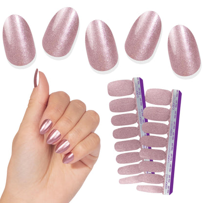 Color Street Princess Cut Nail Strips – Rose Gold Shimmer, Easy Peel, Real Polish