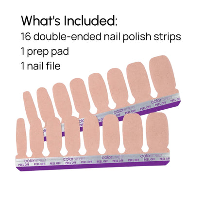 Color Street Vanilla Romance Glitter Nail Strips – No Dry Time, Salon-Quality at Home