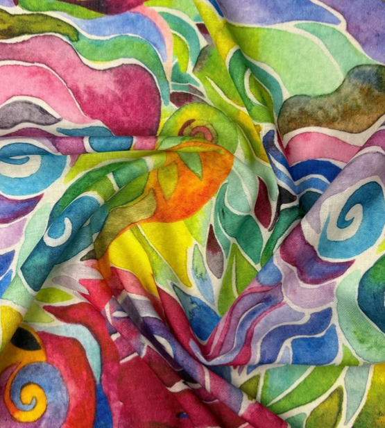 Colorful Abstract Fabric Sold by Metre