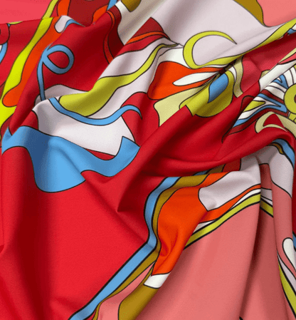 Colorful Abstract Pattern Fabric Custom Printed by the Metre