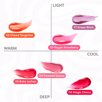 COLORGRAM Fruity Glass Gloss 04 Farewell Guava – Glass-Like Shine Lip Tint