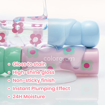 COLORGRAM Fruity Glass Tint 13 Shy Pear – Hydrating Lip Gloss Tint