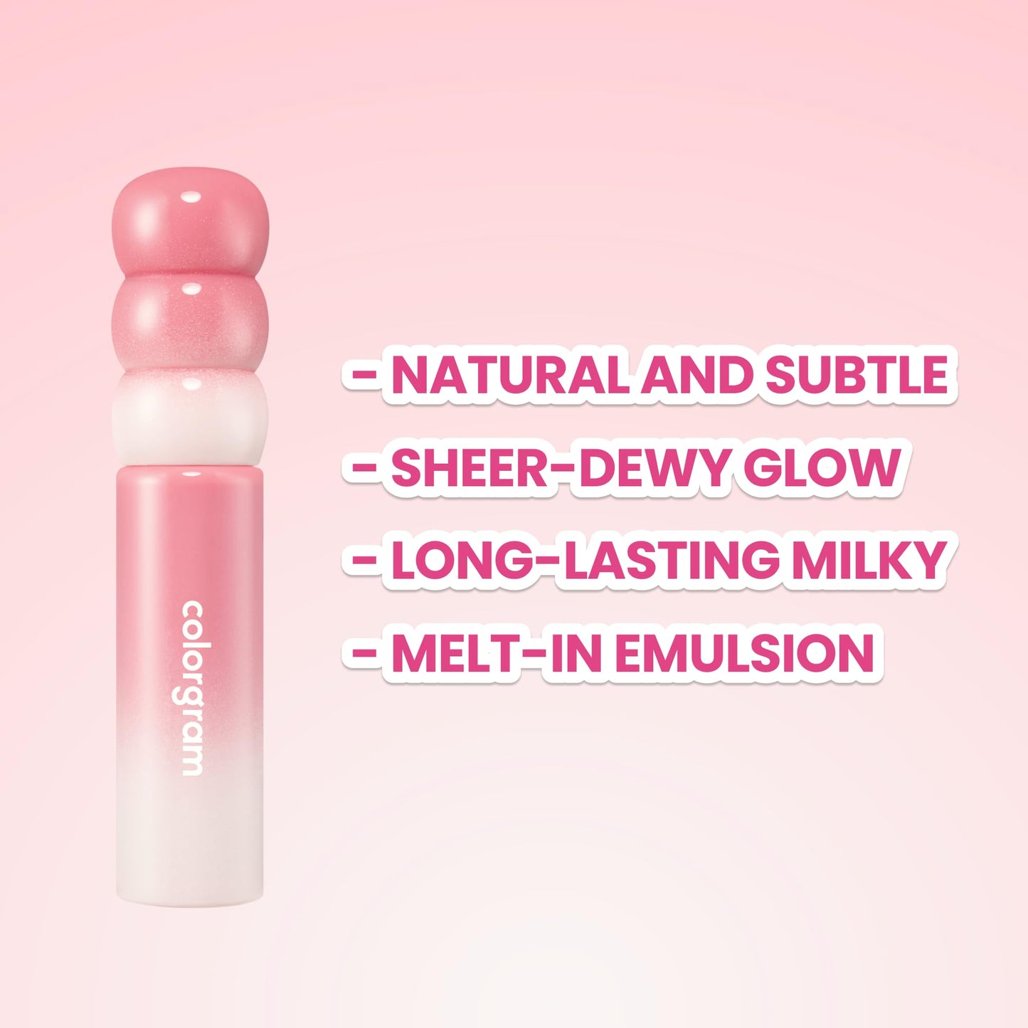 COLORGRAM Fruity Glass Tint Milk 01 Berry Amazing | Hydrating Lip Tint